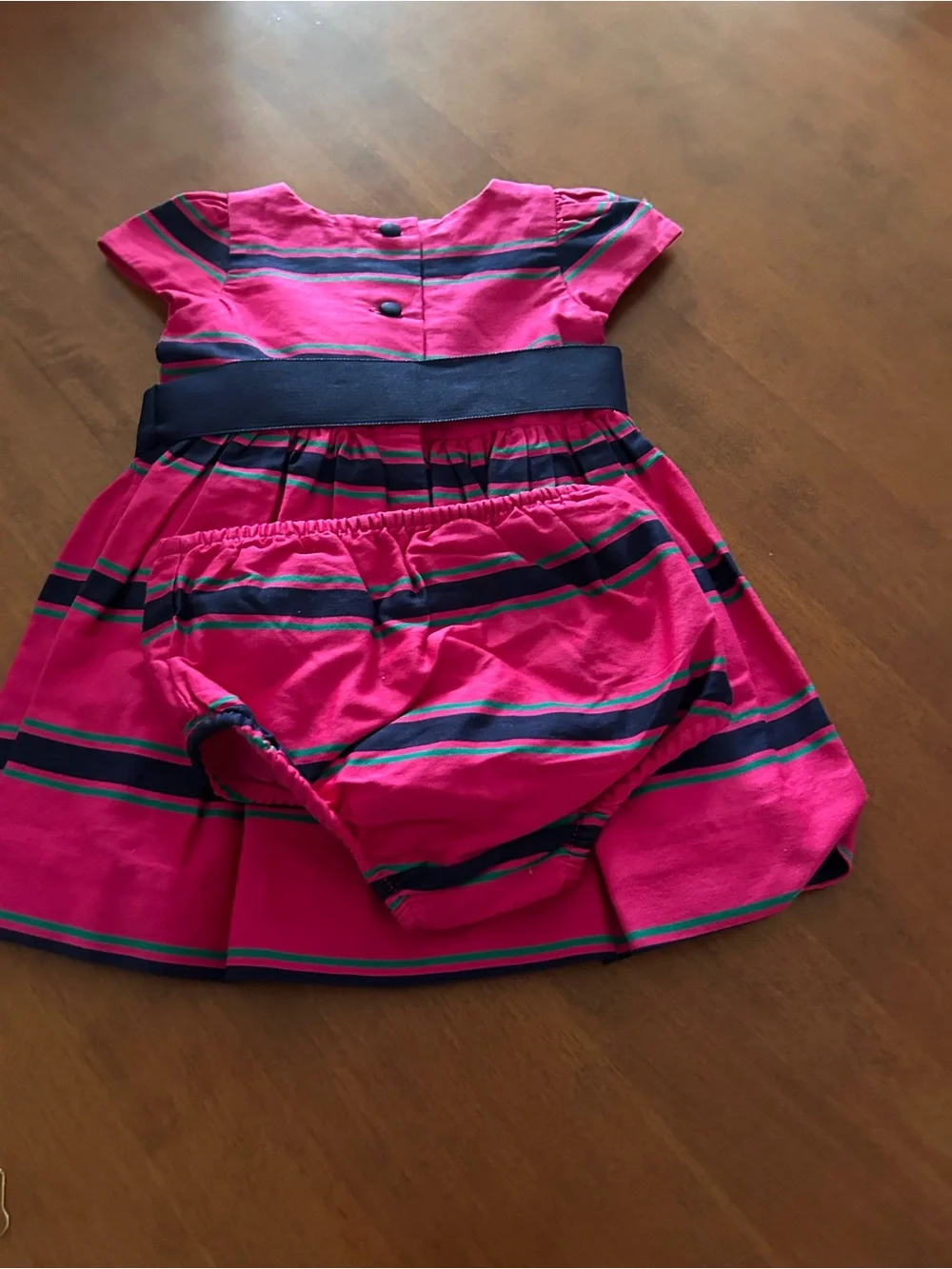 Ralph Lauren Pink & Navy Striped Twin Dress Set